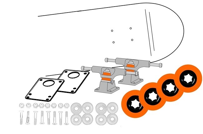 skateboard komponenter custome